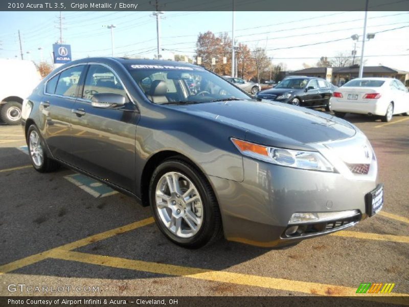Grigio Metallic / Ebony 2010 Acura TL 3.5