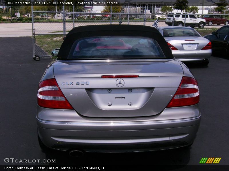 Pewter Metallic / Charcoal 2004 Mercedes-Benz CLK 500 Cabriolet
