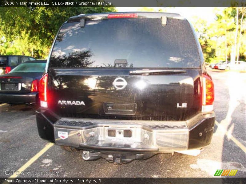 Galaxy Black / Graphite/Titanium 2006 Nissan Armada LE
