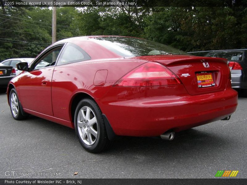 San Marino Red / Ivory 2005 Honda Accord LX V6 Special Edition Coupe