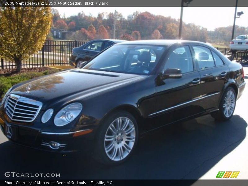 Black / Black 2008 Mercedes-Benz E 350 4Matic Sedan