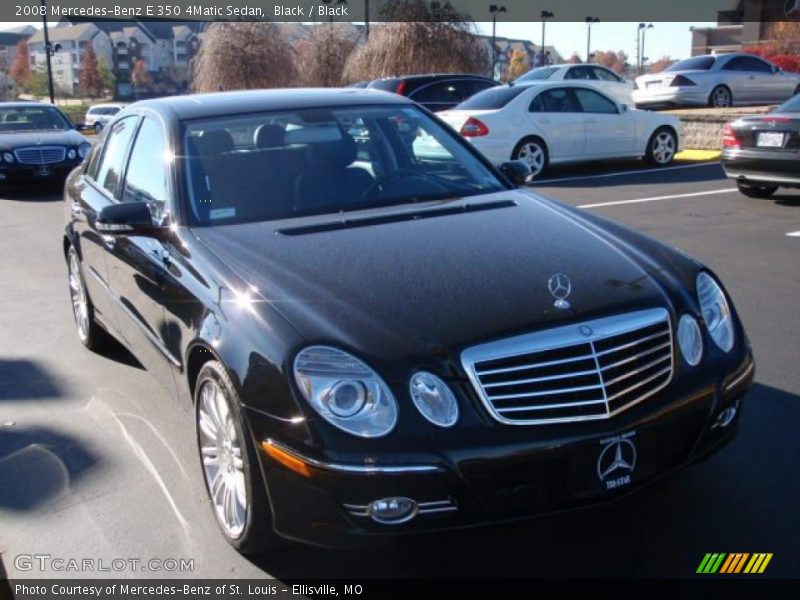 Black / Black 2008 Mercedes-Benz E 350 4Matic Sedan