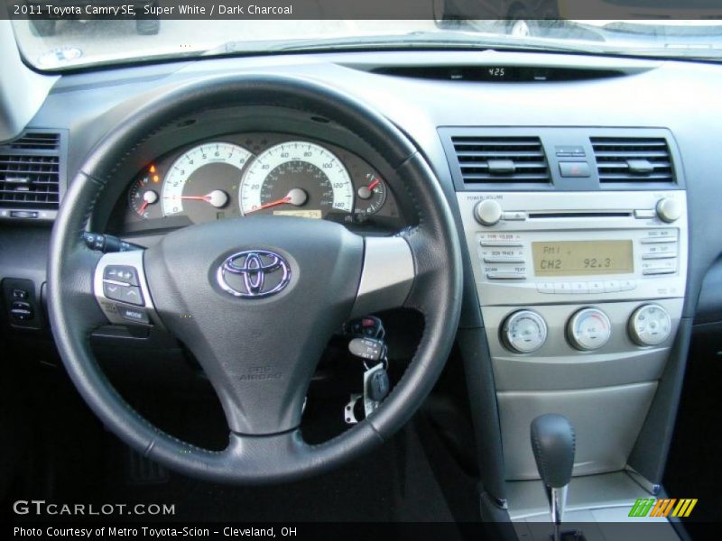 Super White / Dark Charcoal 2011 Toyota Camry SE