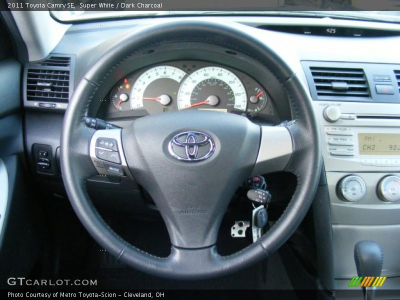 Super White / Dark Charcoal 2011 Toyota Camry SE