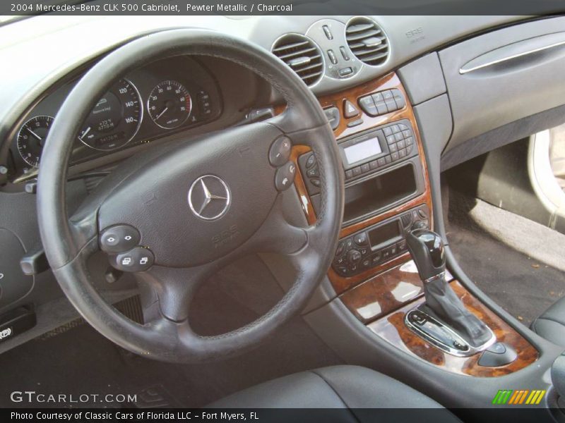 Pewter Metallic / Charcoal 2004 Mercedes-Benz CLK 500 Cabriolet
