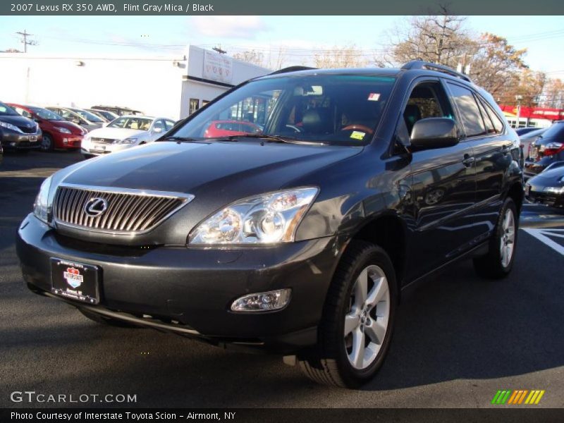 Flint Gray Mica / Black 2007 Lexus RX 350 AWD