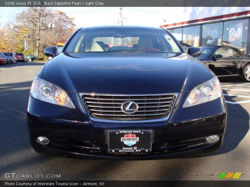 Black Sapphire Pearl / Light Gray 2008 Lexus ES 350