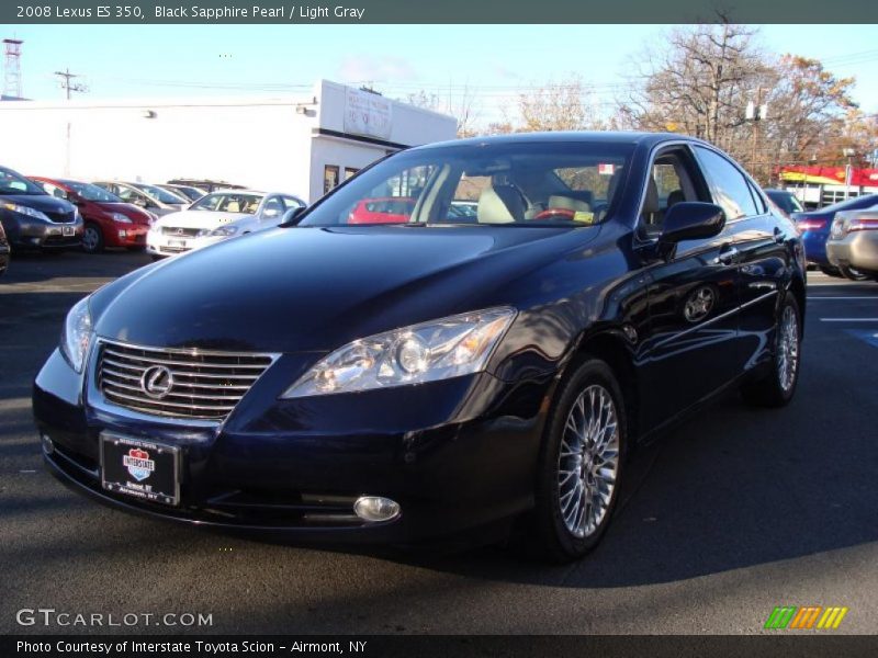 Black Sapphire Pearl / Light Gray 2008 Lexus ES 350