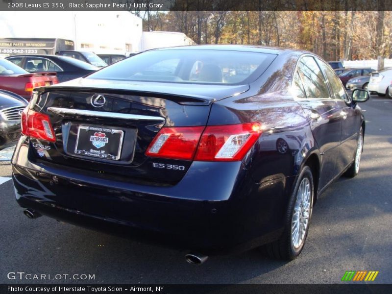 Black Sapphire Pearl / Light Gray 2008 Lexus ES 350