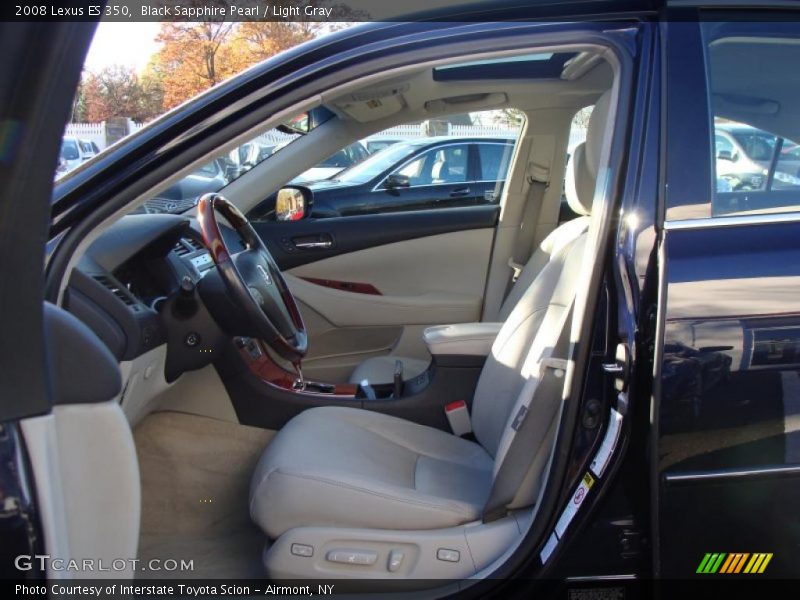 Black Sapphire Pearl / Light Gray 2008 Lexus ES 350