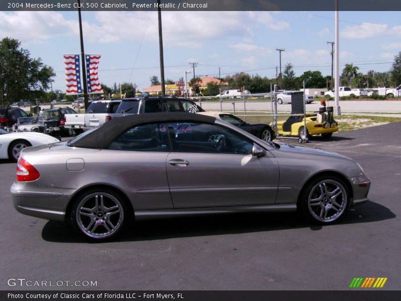 Pewter Metallic / Charcoal 2004 Mercedes-Benz CLK 500 Cabriolet