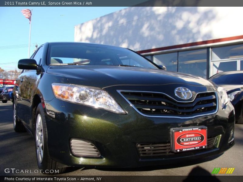 Spruce Green Mica / Ash 2011 Toyota Camry LE