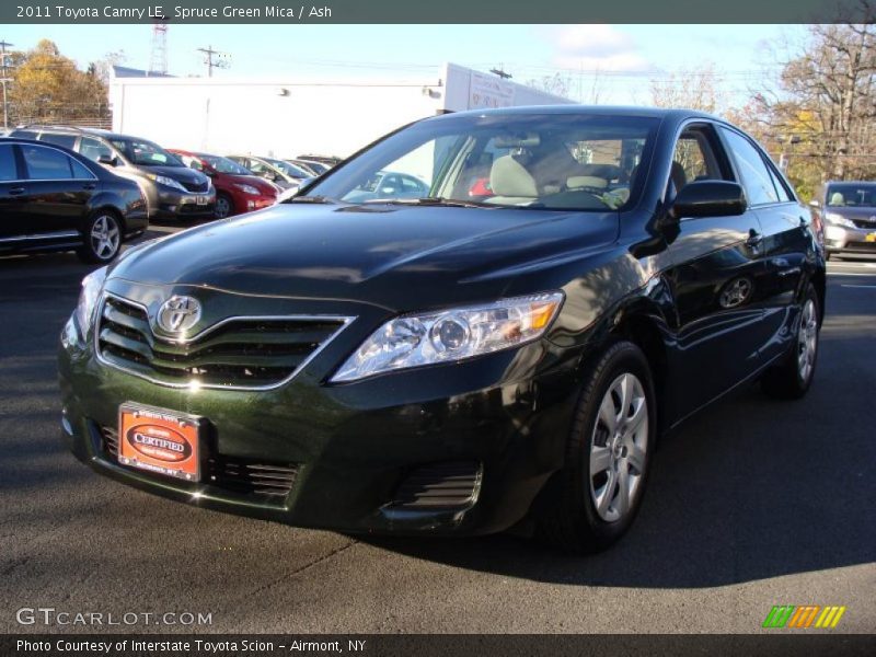 Spruce Green Mica / Ash 2011 Toyota Camry LE