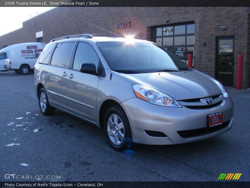 Silver Shadow Pearl / Stone 2008 Toyota Sienna LE