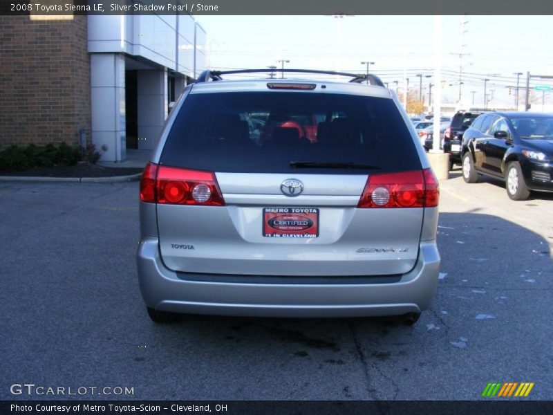 Silver Shadow Pearl / Stone 2008 Toyota Sienna LE