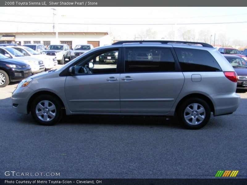Silver Shadow Pearl / Stone 2008 Toyota Sienna LE