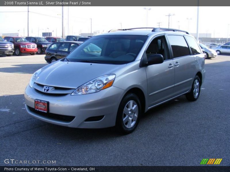 Silver Shadow Pearl / Stone 2008 Toyota Sienna LE