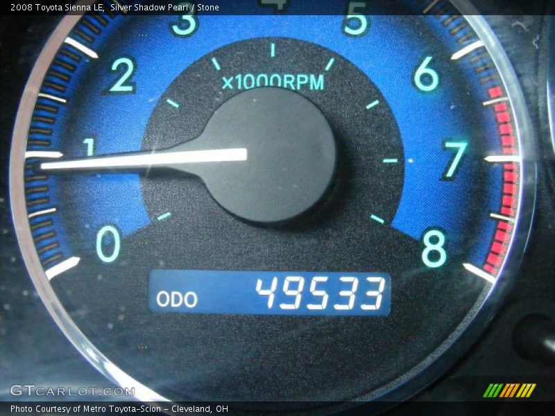 Silver Shadow Pearl / Stone 2008 Toyota Sienna LE
