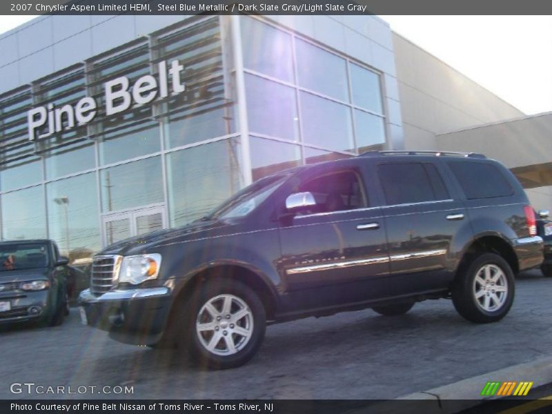 Steel Blue Metallic / Dark Slate Gray/Light Slate Gray 2007 Chrysler Aspen Limited HEMI