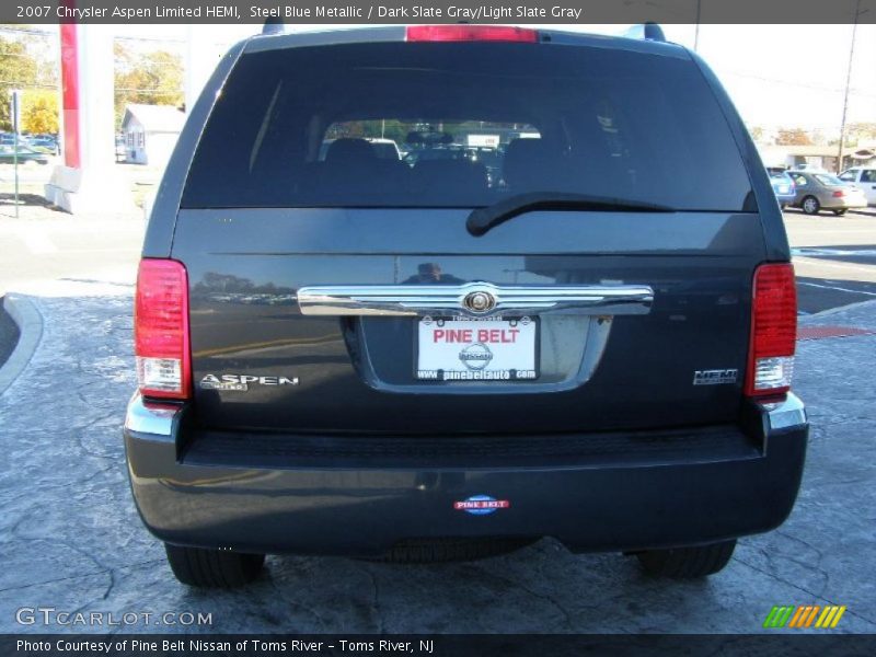 Steel Blue Metallic / Dark Slate Gray/Light Slate Gray 2007 Chrysler Aspen Limited HEMI
