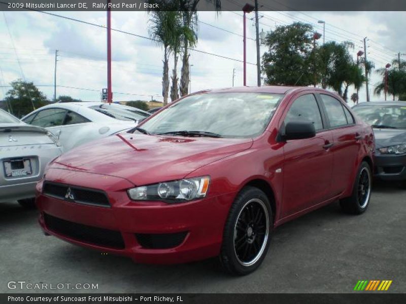 Rally Red Pearl / Black 2009 Mitsubishi Lancer DE