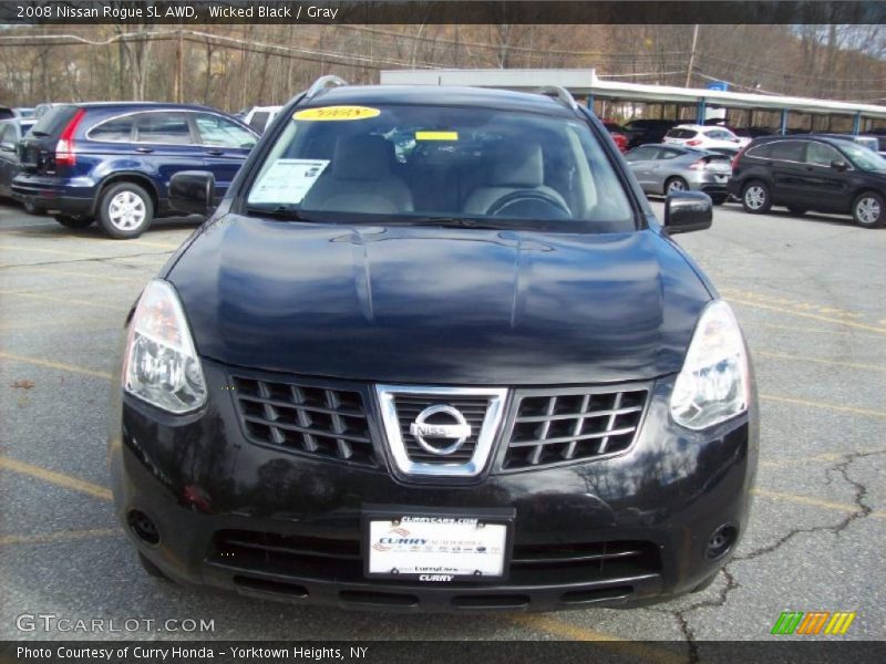 Wicked Black / Gray 2008 Nissan Rogue SL AWD