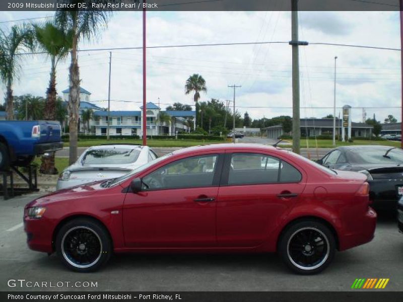 Rally Red Pearl / Black 2009 Mitsubishi Lancer DE