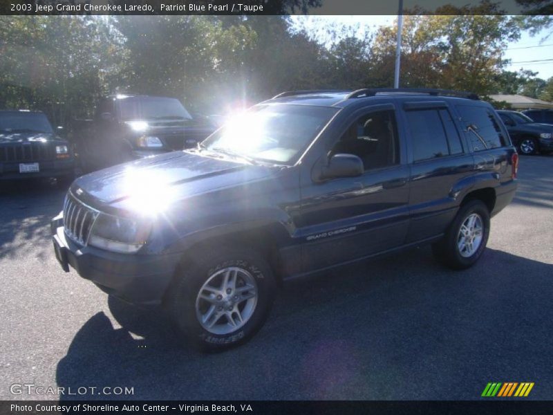 Patriot Blue Pearl / Taupe 2003 Jeep Grand Cherokee Laredo