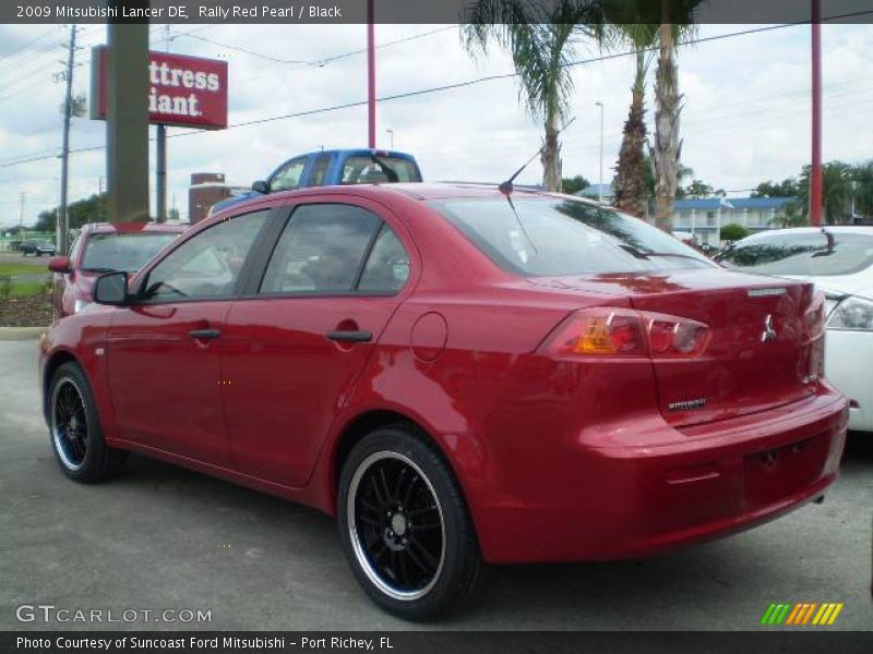 Rally Red Pearl / Black 2009 Mitsubishi Lancer DE