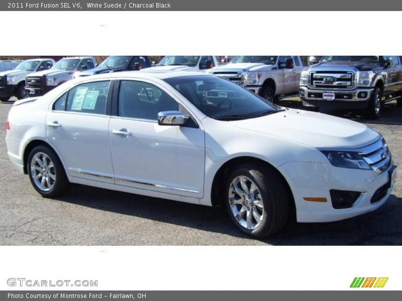 White Suede / Charcoal Black 2011 Ford Fusion SEL V6