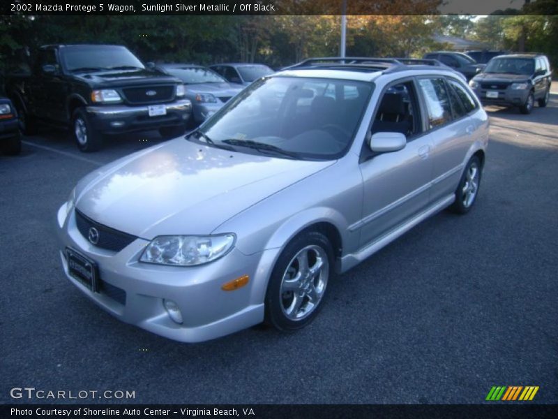 Sunlight Silver Metallic / Off Black 2002 Mazda Protege 5 Wagon