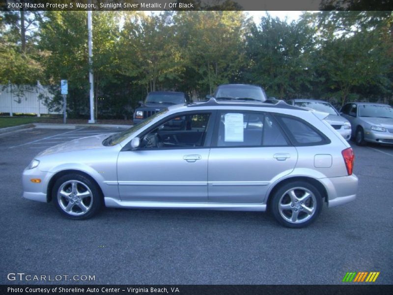 Sunlight Silver Metallic / Off Black 2002 Mazda Protege 5 Wagon