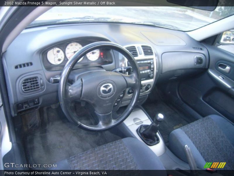 Sunlight Silver Metallic / Off Black 2002 Mazda Protege 5 Wagon