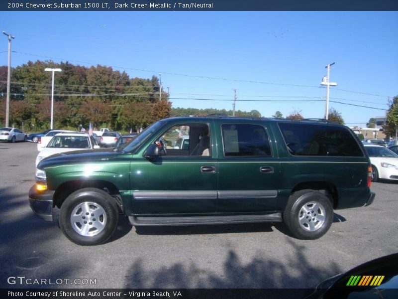 Dark Green Metallic / Tan/Neutral 2004 Chevrolet Suburban 1500 LT