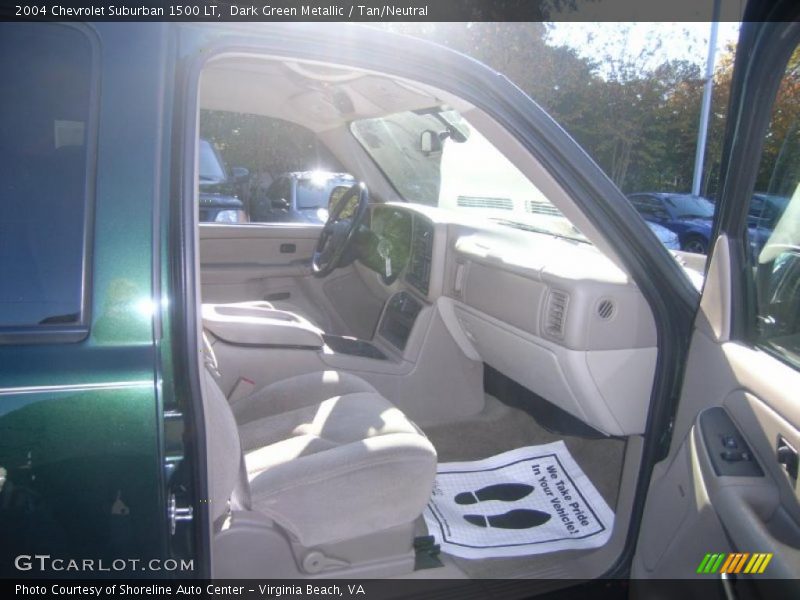 Dark Green Metallic / Tan/Neutral 2004 Chevrolet Suburban 1500 LT