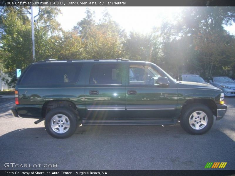 Dark Green Metallic / Tan/Neutral 2004 Chevrolet Suburban 1500 LT