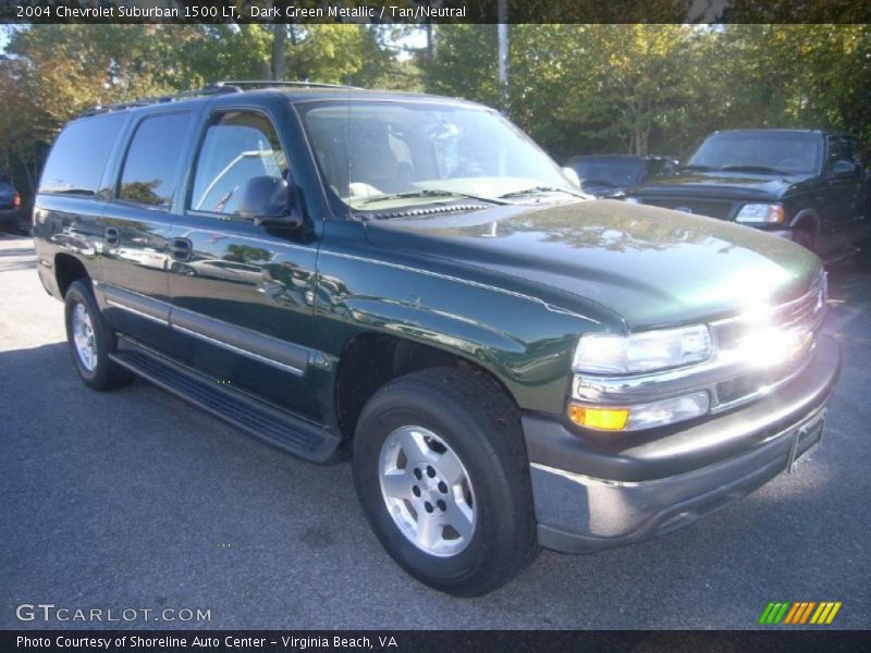 Dark Green Metallic / Tan/Neutral 2004 Chevrolet Suburban 1500 LT