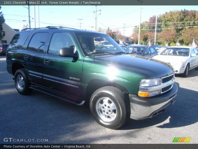 Forest Green Metallic / Tan/Neutral 2001 Chevrolet Tahoe LS 4x4