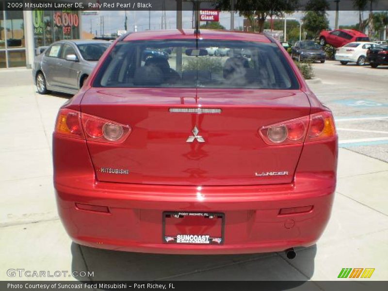 Rally Red Pearl / Black 2009 Mitsubishi Lancer DE