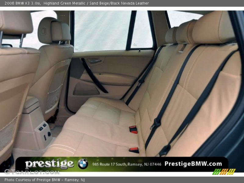 Highland Green Metallic / Sand Beige/Black Nevada Leather 2008 BMW X3 3.0si