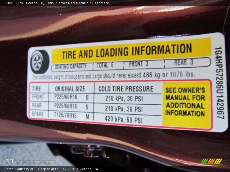Dark Garnet Red Metallic / Cashmere 2006 Buick Lucerne CX