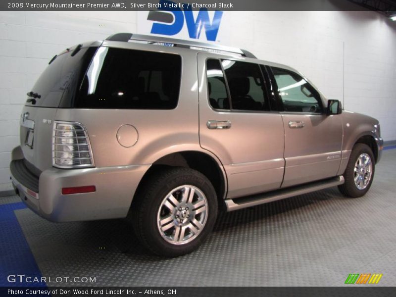 Silver Birch Metallic / Charcoal Black 2008 Mercury Mountaineer Premier AWD