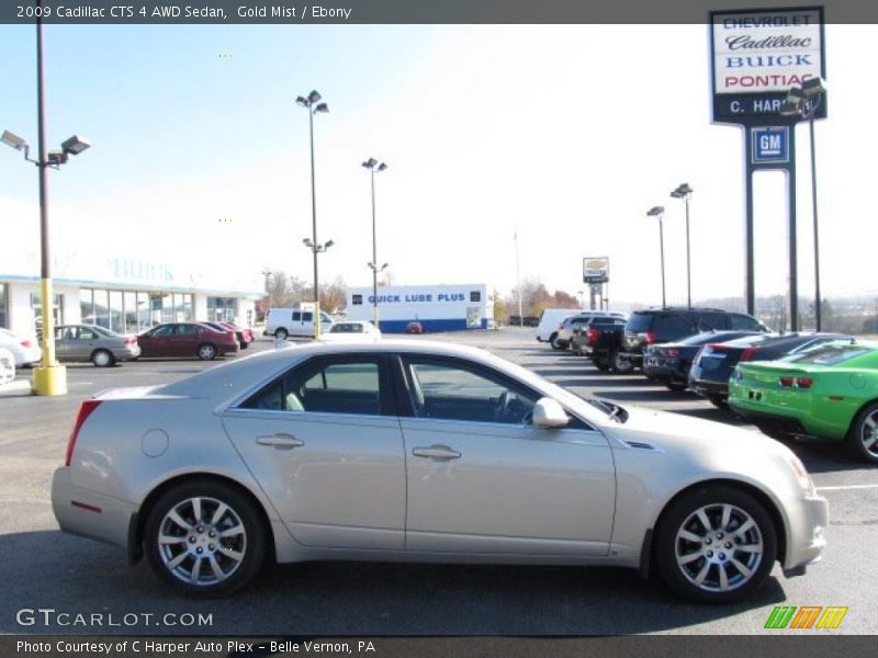 Gold Mist / Ebony 2009 Cadillac CTS 4 AWD Sedan