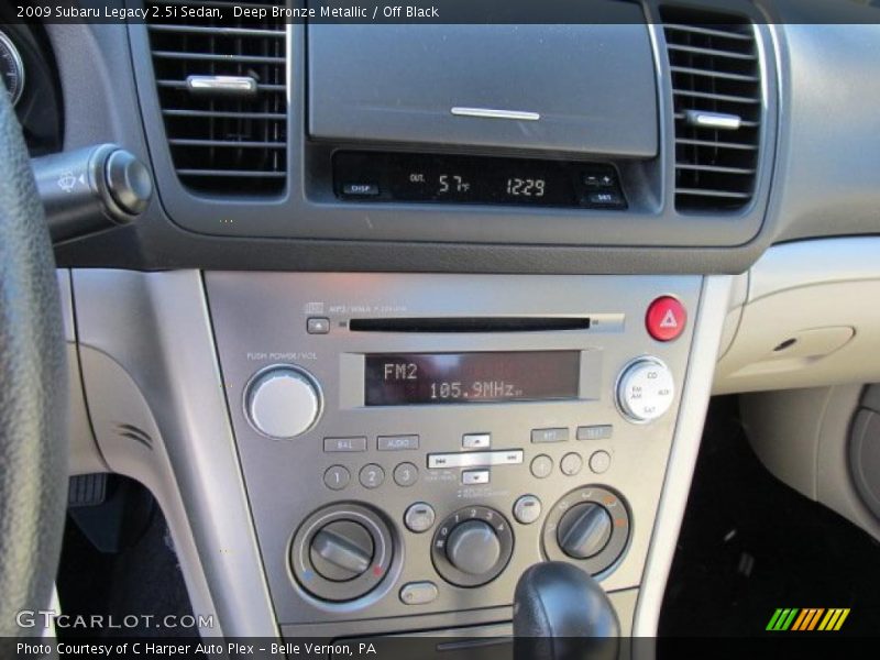 Controls of 2009 Legacy 2.5i Sedan