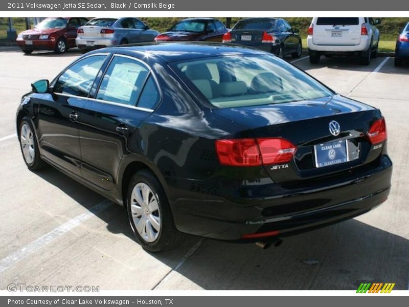Black / Cornsilk Beige 2011 Volkswagen Jetta SE Sedan