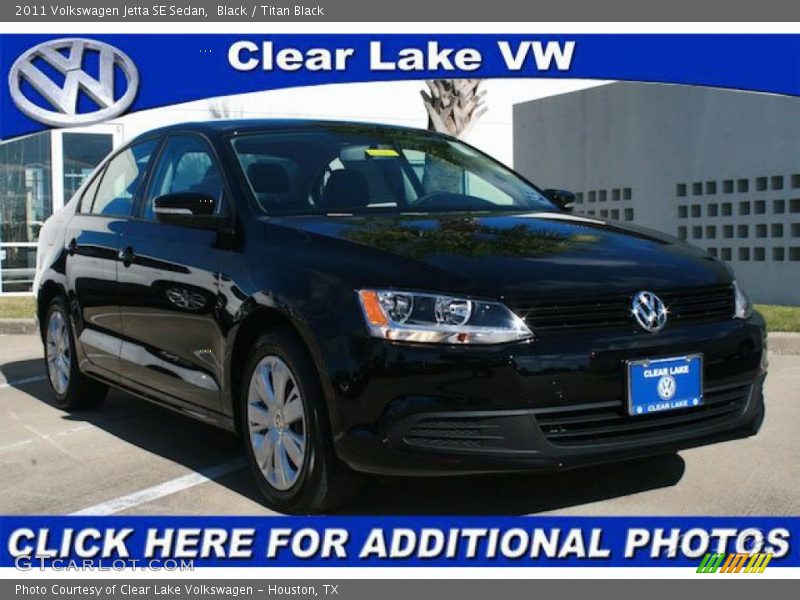 Black / Titan Black 2011 Volkswagen Jetta SE Sedan