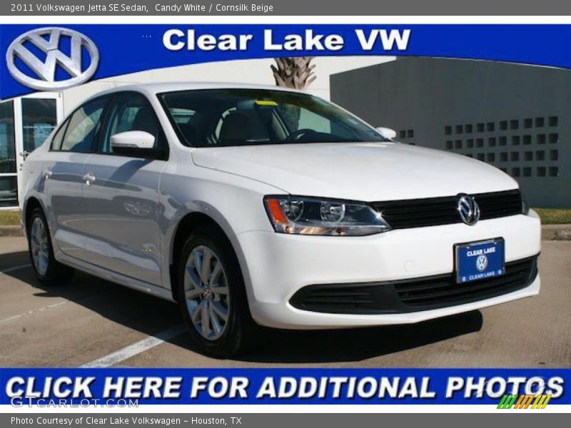 Candy White / Cornsilk Beige 2011 Volkswagen Jetta SE Sedan