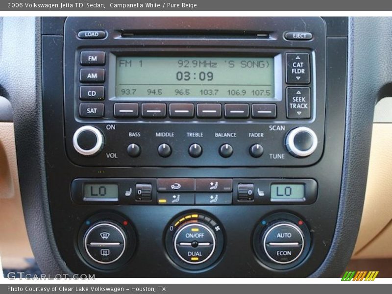 Controls of 2006 Jetta TDI Sedan