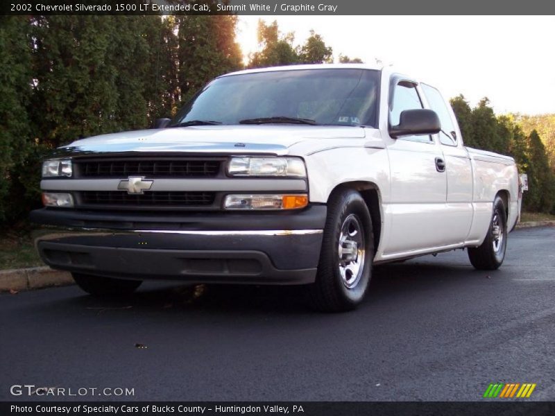 Summit White / Graphite Gray 2002 Chevrolet Silverado 1500 LT Extended Cab