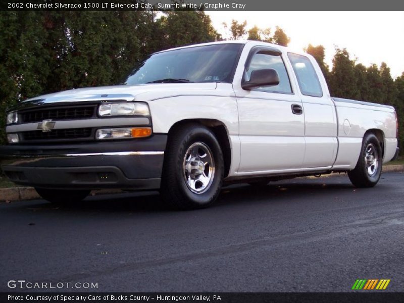 Summit White / Graphite Gray 2002 Chevrolet Silverado 1500 LT Extended Cab